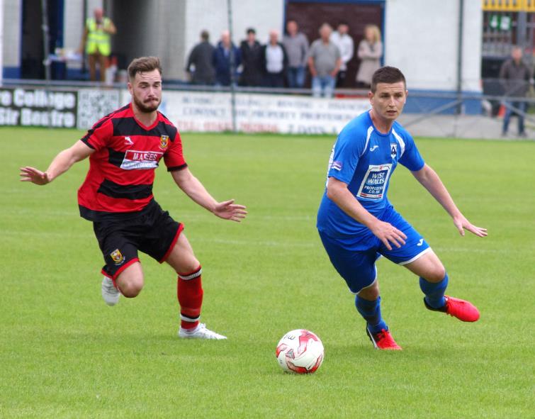 Rhydian Davies scored with the spot for Haverfordwest County